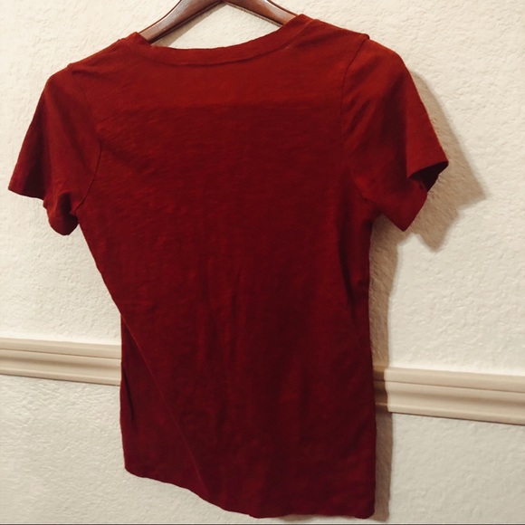 Maroon Basic V-neck - Picture 2 of 2